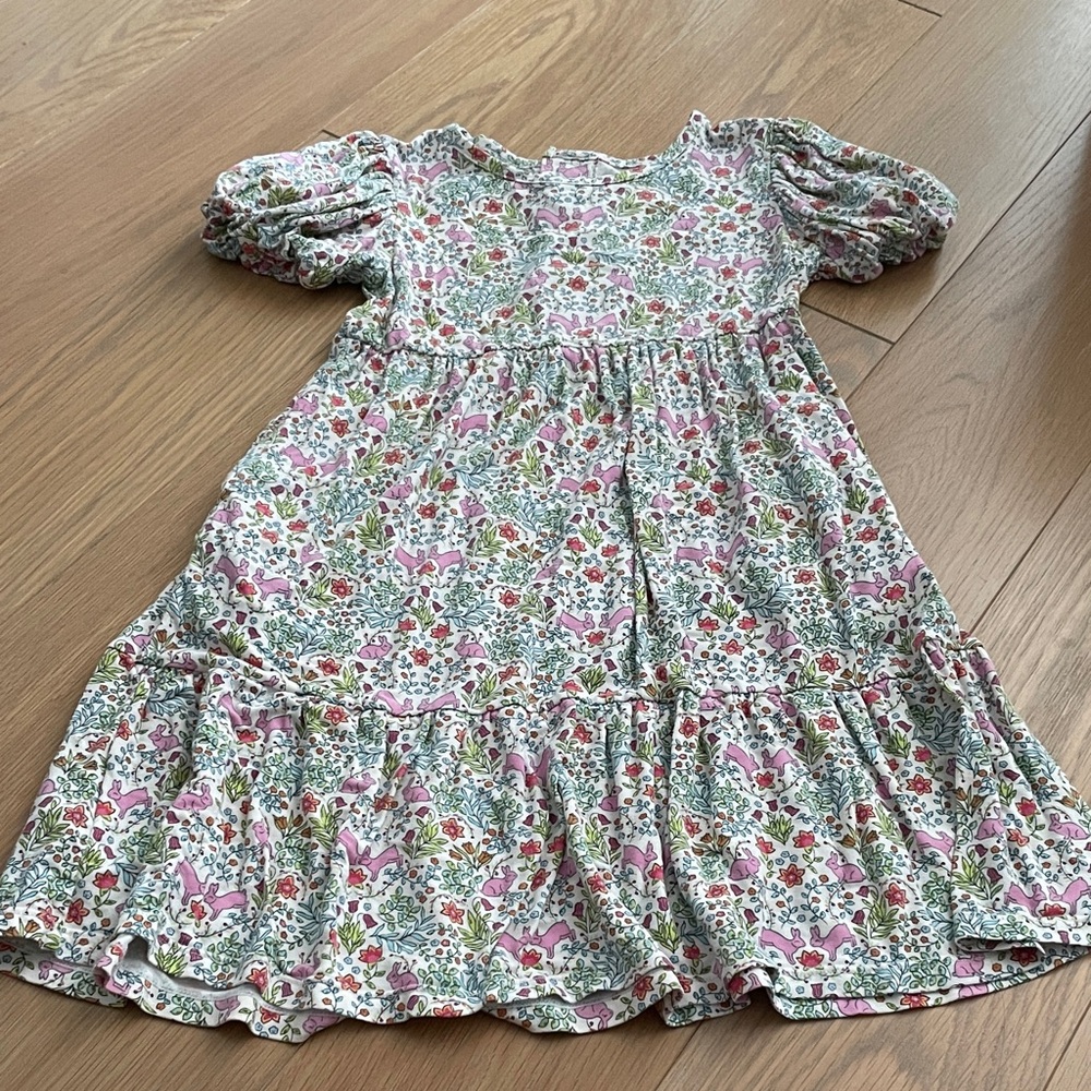 Magnetic Me Charming Floral Girls Dress - Pink and Green